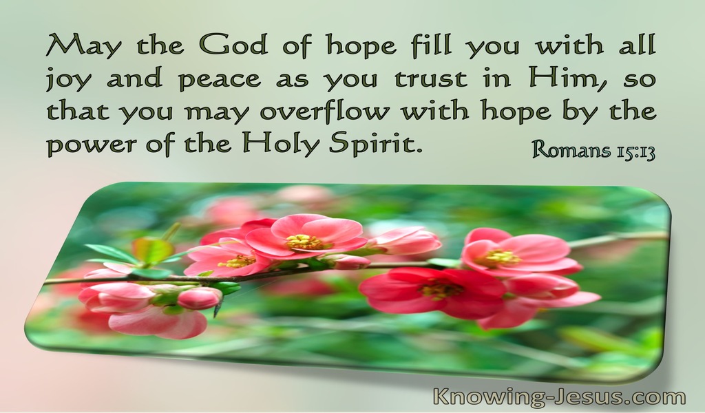 Romans 15:13 May The God Of Hope Fill You With All Joy And Peace In Believing (windows)06:28